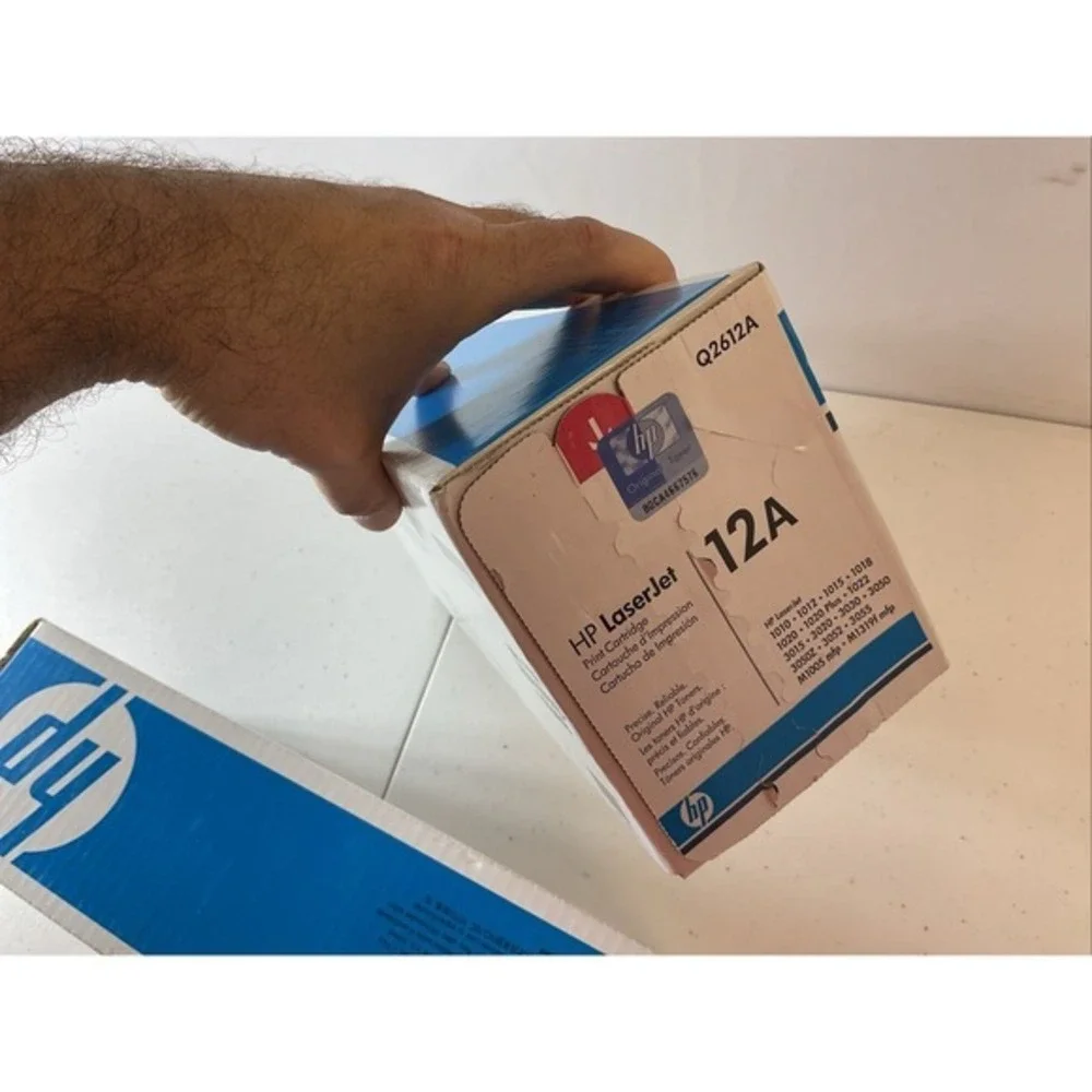 HP 12A Q2612A BLACK Toner Print Laserjet Cartridges New OEM (Lot of 2)